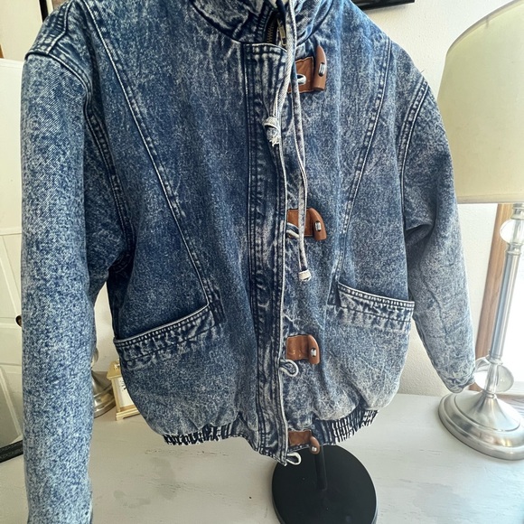 Weathered Blues Vintage 90’s acid wash denim jacket size Small - Picture 2 of 13